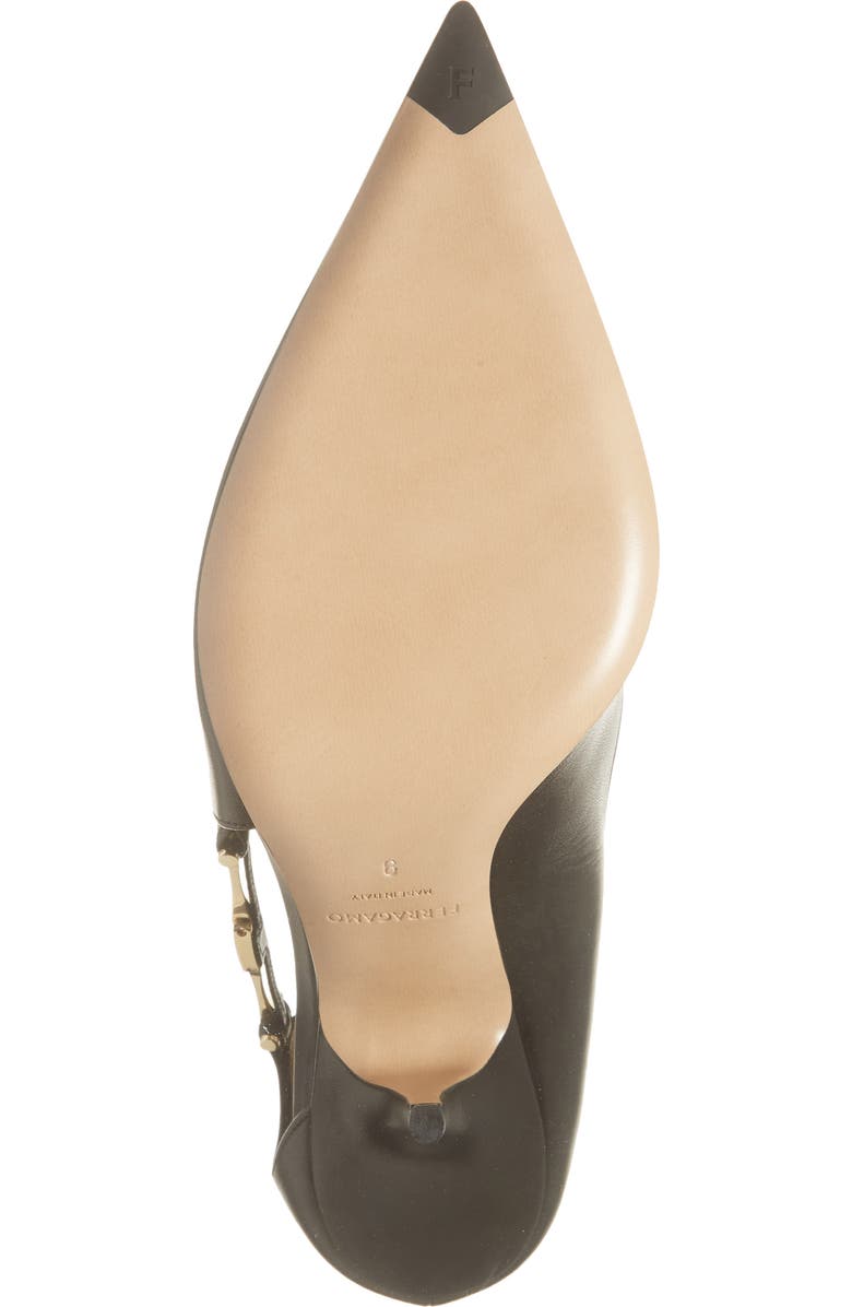 FERRAGAMO Tulip Pointed Toe Pump, Alternate, color, Nero