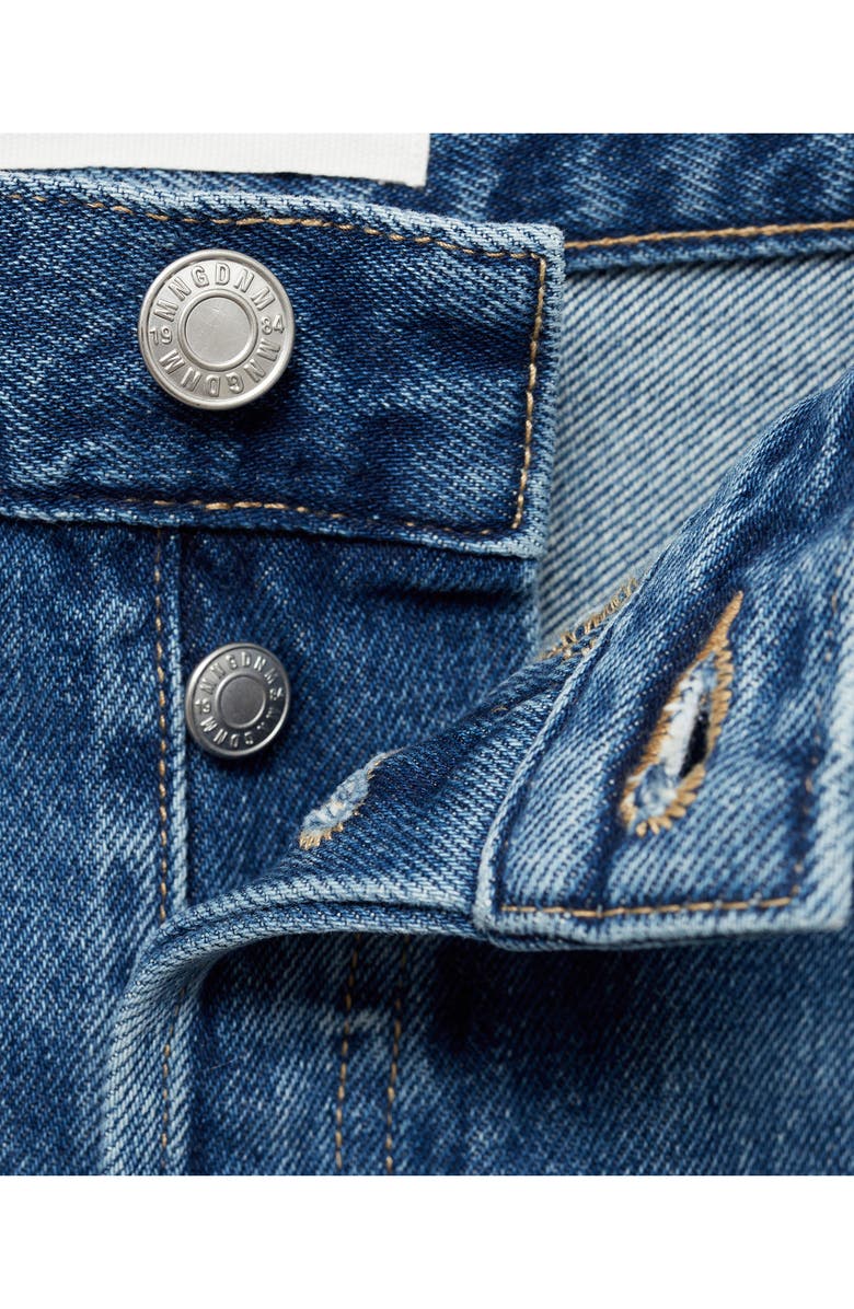 MANGO Cuffed Wide Leg Jeans, Alternate, color,