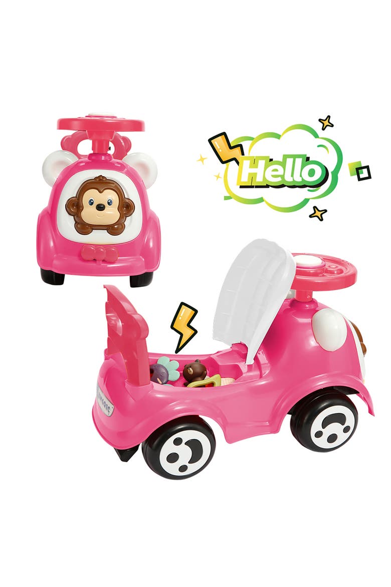 Push & Ride Racer Ride On Vehicle, Pink, Alternate, color, Multicolored