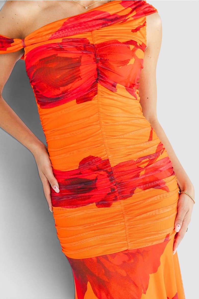 Santorini Maxi Dress, Alternate, color, Orange