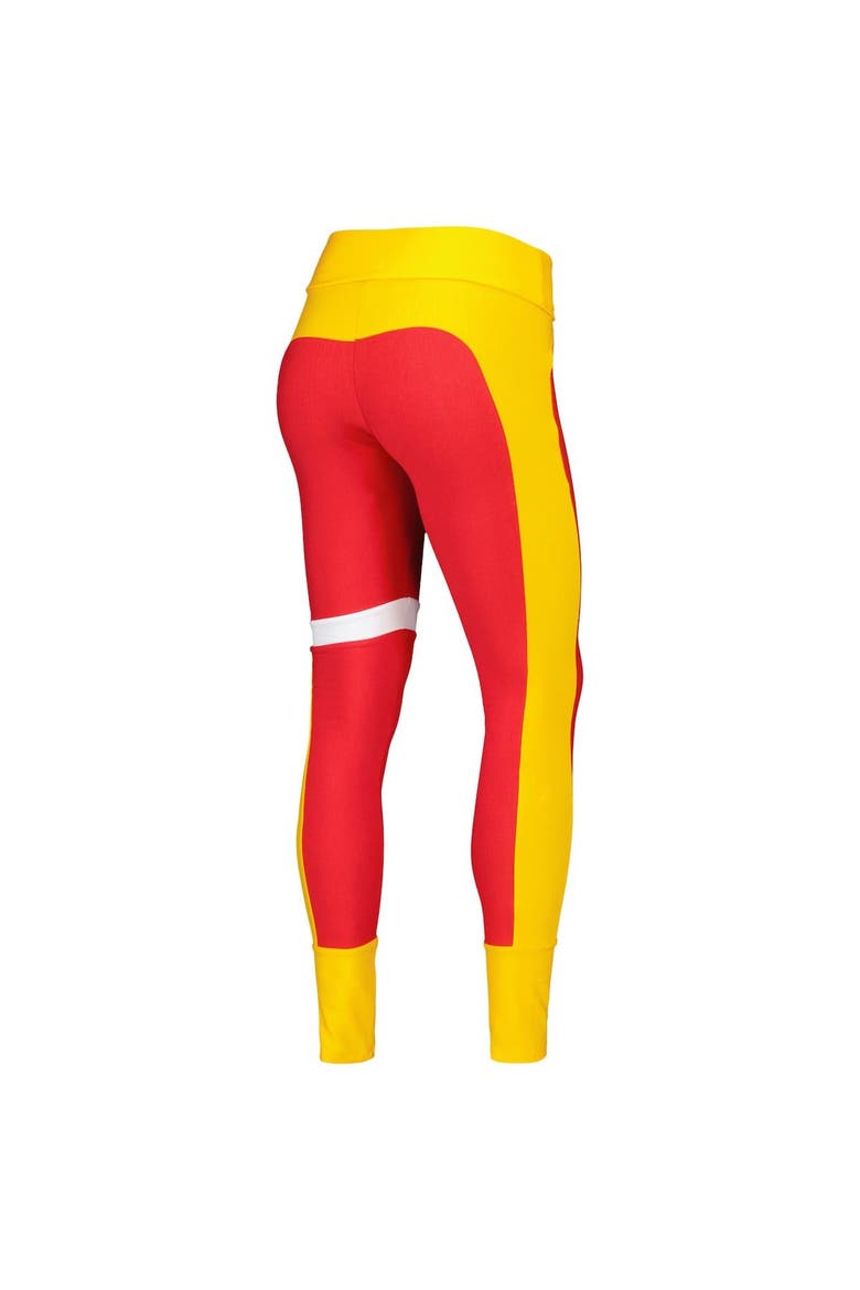 Women's KIYA TOMLIN Red/Gold Kansas City Chiefs Colorblock Tri-Blend Leggings, Alternate, color, Red