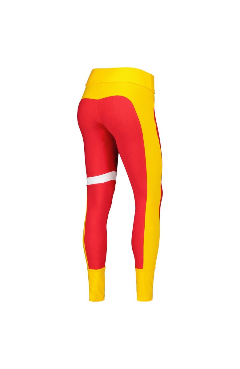KIYA TOMLIN Women's KIYA TOMLIN Red/Gold Kansas City Chiefs Colorblock Tri-Blend Leggings, Alternate, color, 