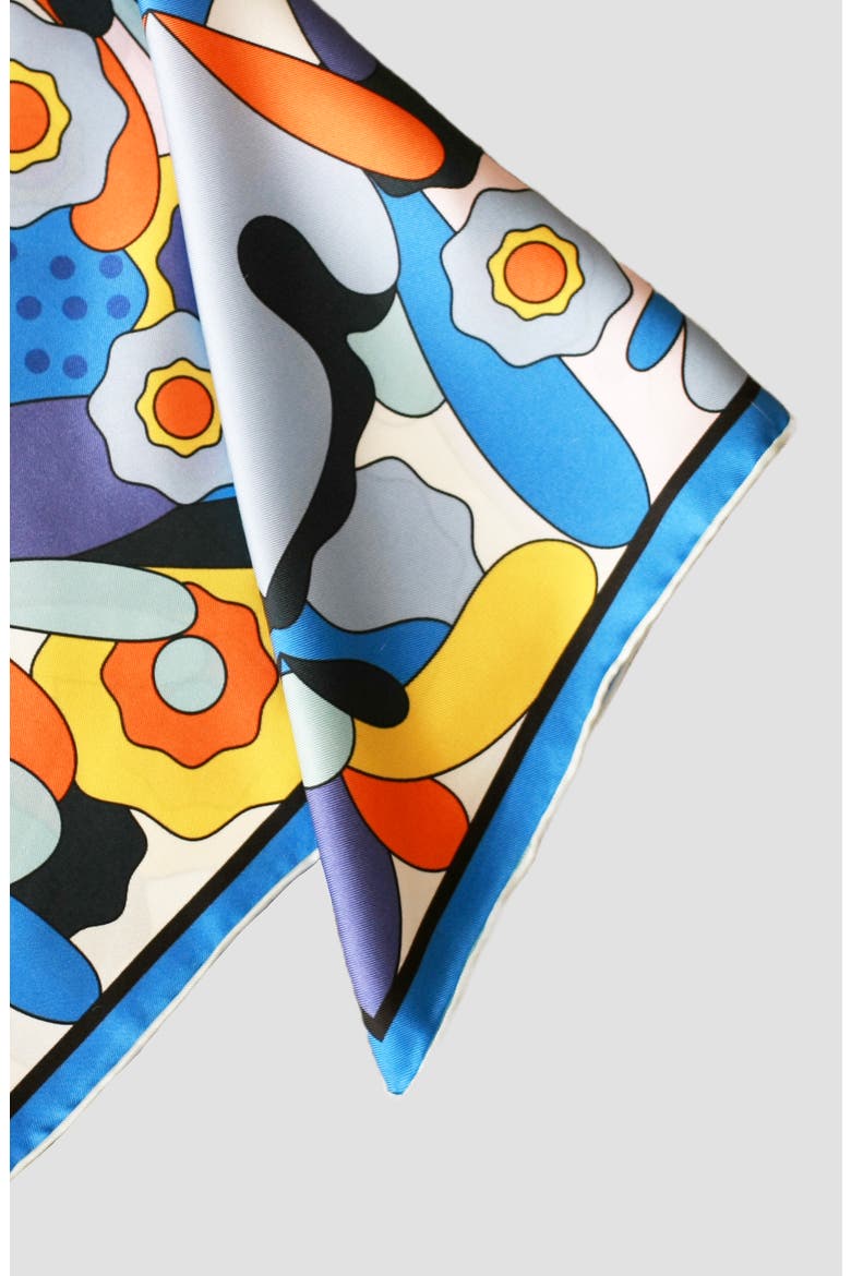Silk Scarf Of Ocean Imagination, Alternate, color, Blue