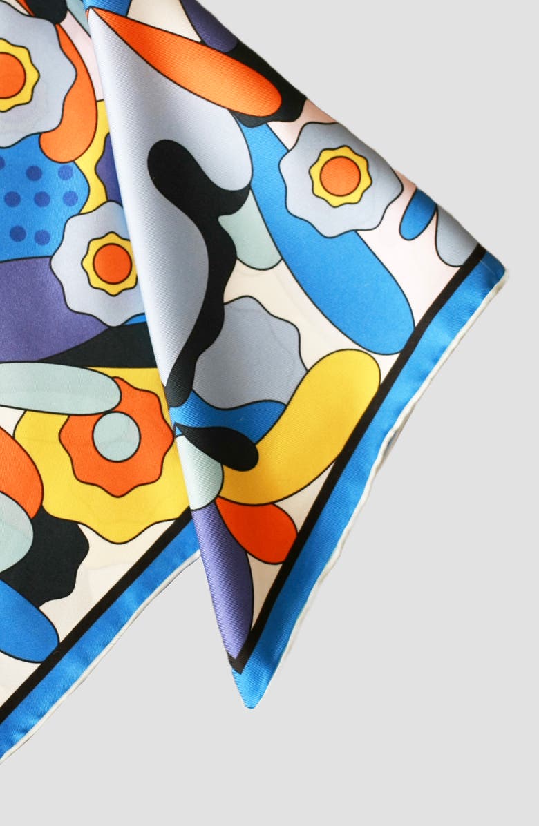 Jessie Zhao New York Silk Scarf Of Ocean Imagination, Alternate, color, Blue