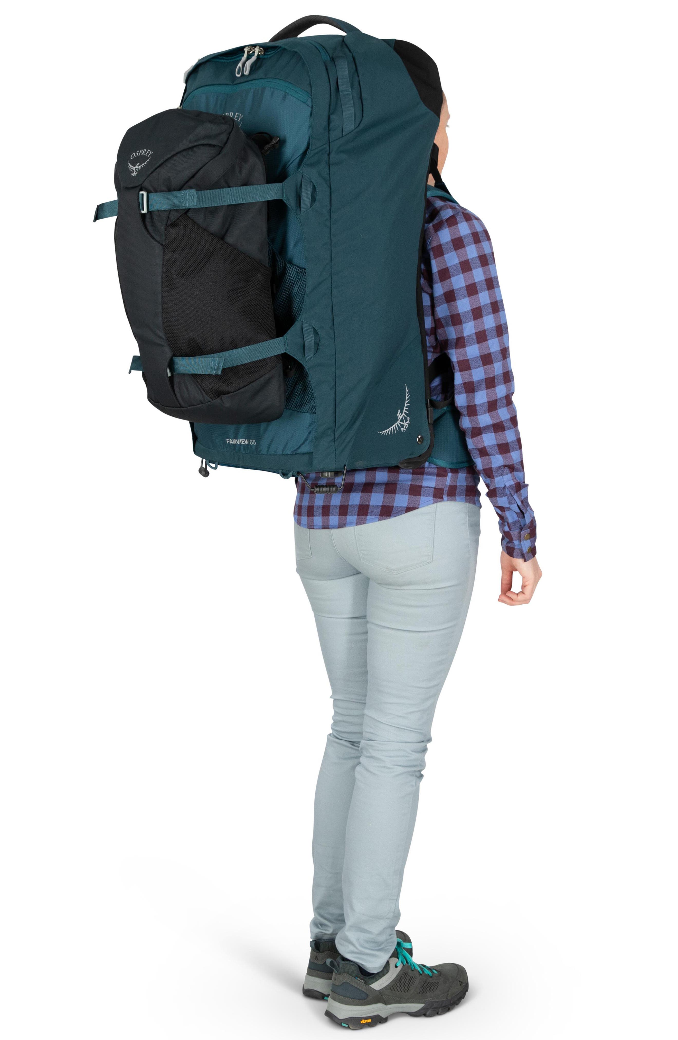 Osprey Fairview<sup>®</sup> 65-Liter Wheeled Travel Backpack, Alternate, color, Night Jungle Blue