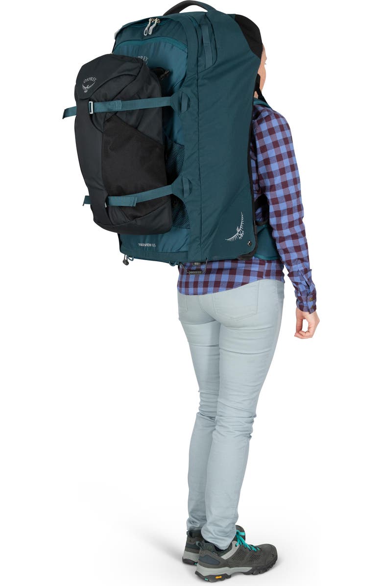 Osprey Fairview<sup>®</sup> 65-Liter Wheeled Travel Backpack, Alternate, color, Night Jungle Blue