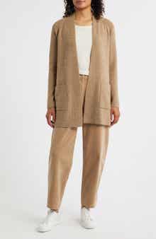 Raglan Sleeve Wool Cardigan