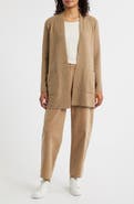 Eileen Fisher Raglan Sleeve Wool Cardigan