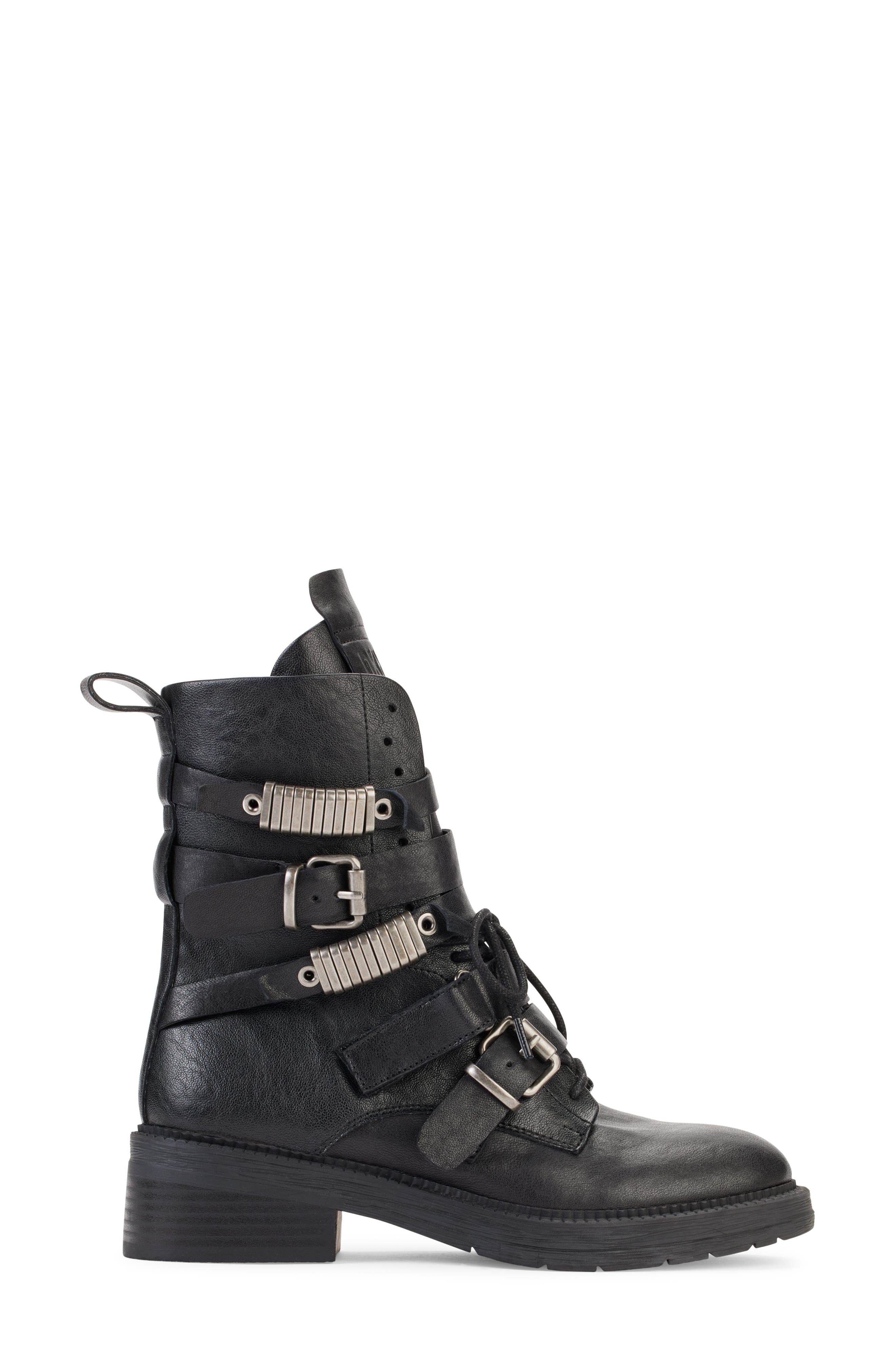 DKNY Ita Combat Boot, Alternate, color, Black