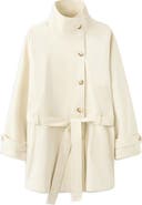 MANGO Funnel Neck Belted Trench Coat