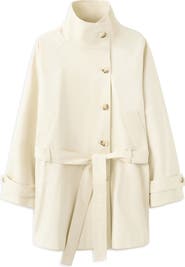 MANGO Funnel Neck Belted Trench Coat