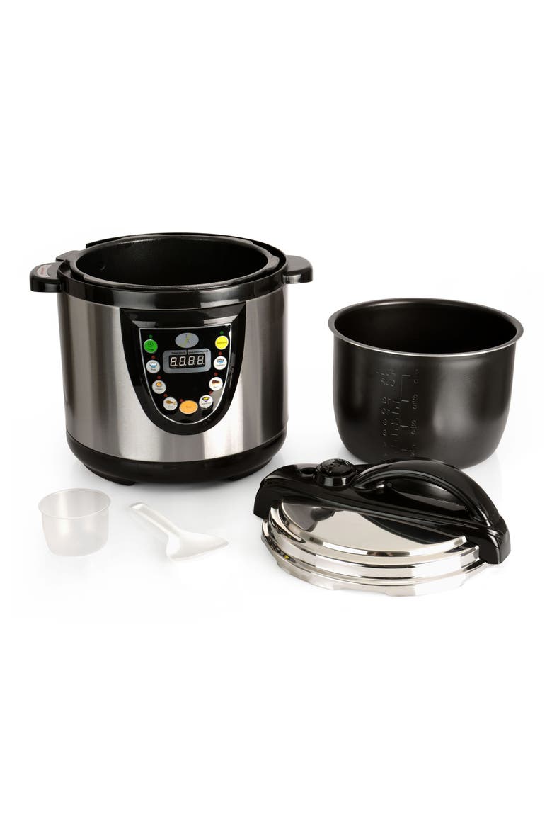 Electric 5-in-1 Pressure/Slow/Rice Cooker/Steamer/Warmer, Alternate, color, SILVER