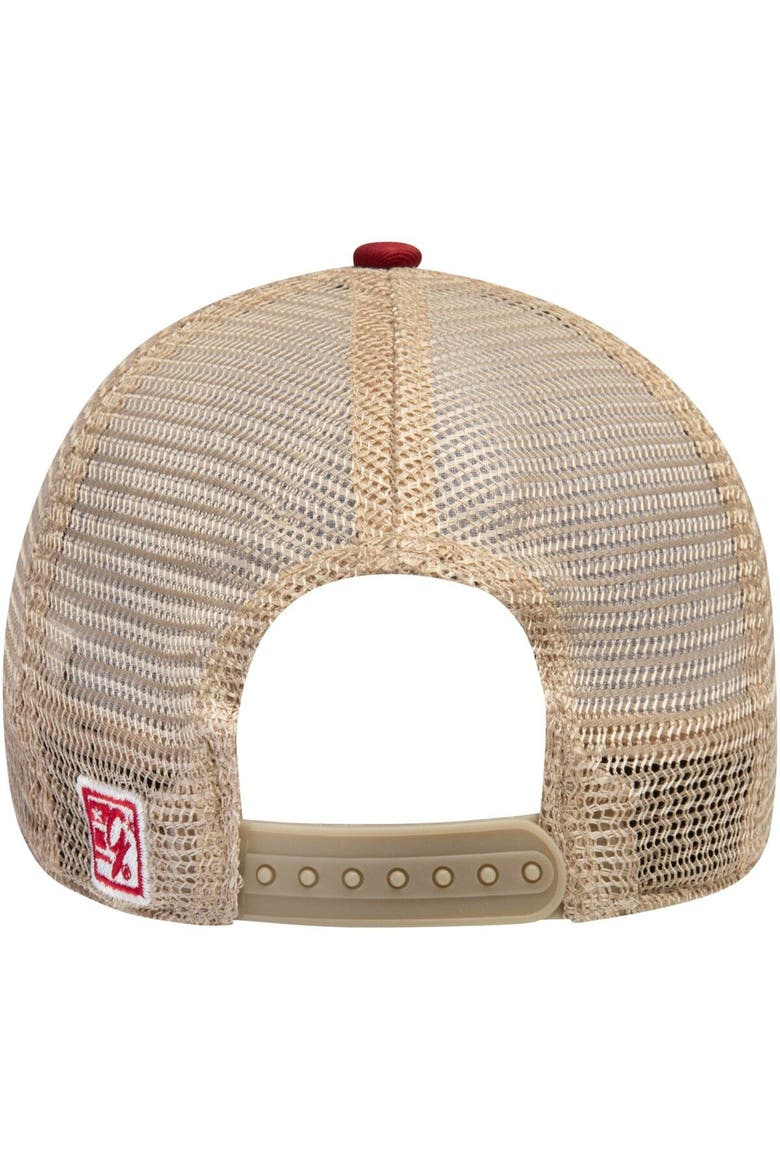 Men's The Game Crimson Washington State Cougars Split Bar Trucker Adjustable Hat, Alternate, color, Crimson