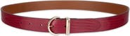Cole Haan Lizard Embossed Leather Belt