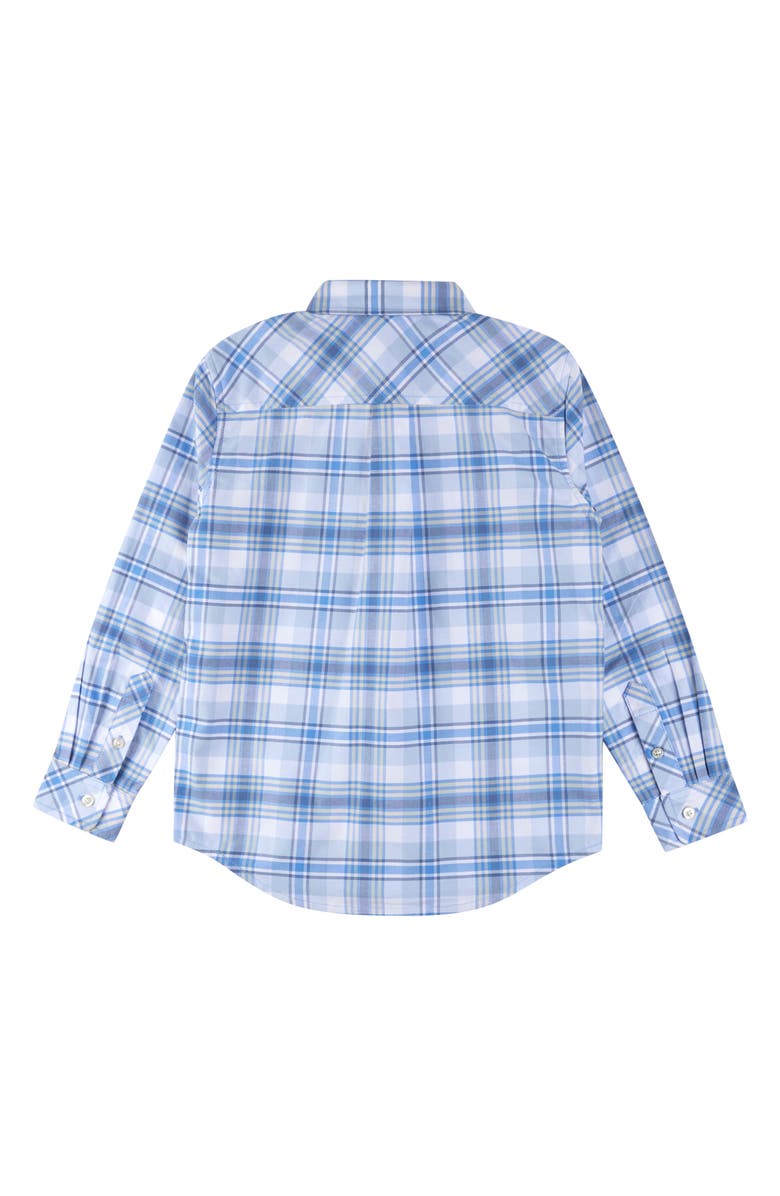 Brooks Brothers Kids' Plaid Cotton Button-Down Shirt, Alternate, color, Blue