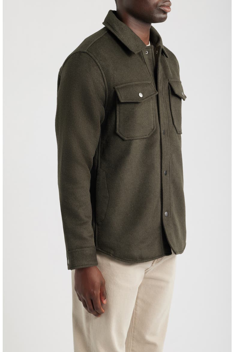 Wool Blend Shirt Jacket, Alternate, color, OLIVE NIGHT