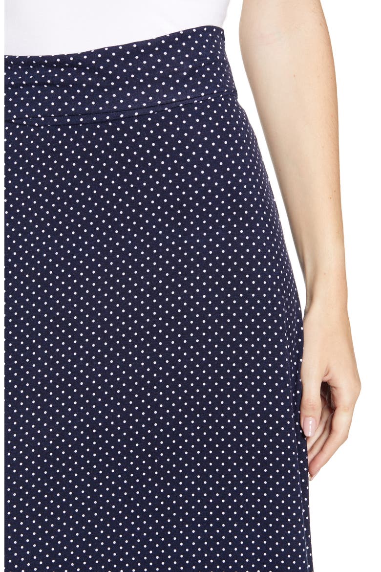 Roll Top Maxi Skirt, Alternate, color, NAVY/ IVORY