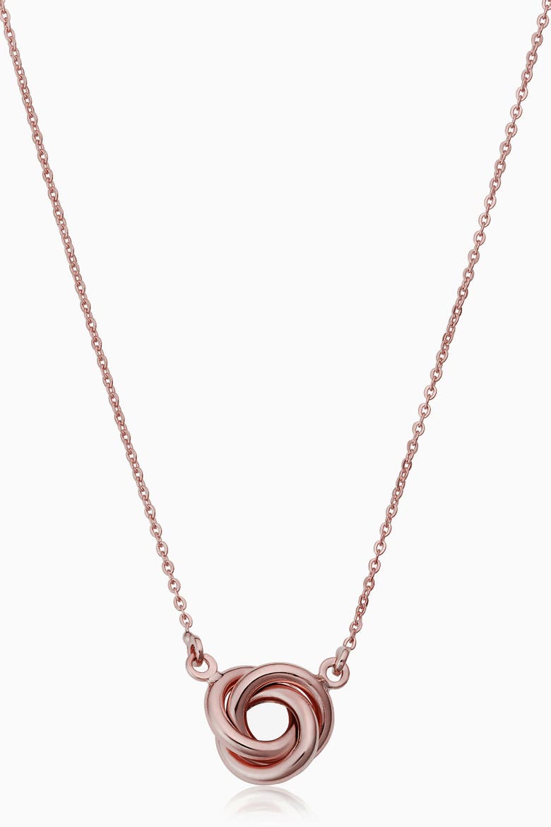 14K Gold Kiss Me Pendant Necklace, Main, color, Rose Gold
