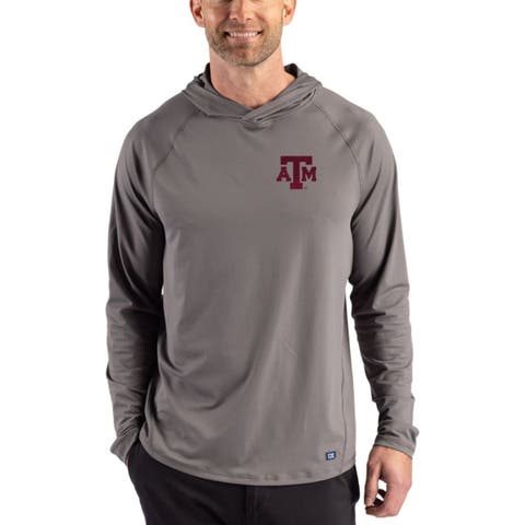 Men's Cutter & Buck Gray Texas A&M Aggies Prospect Recycled Featherlight Stretch Hoodie