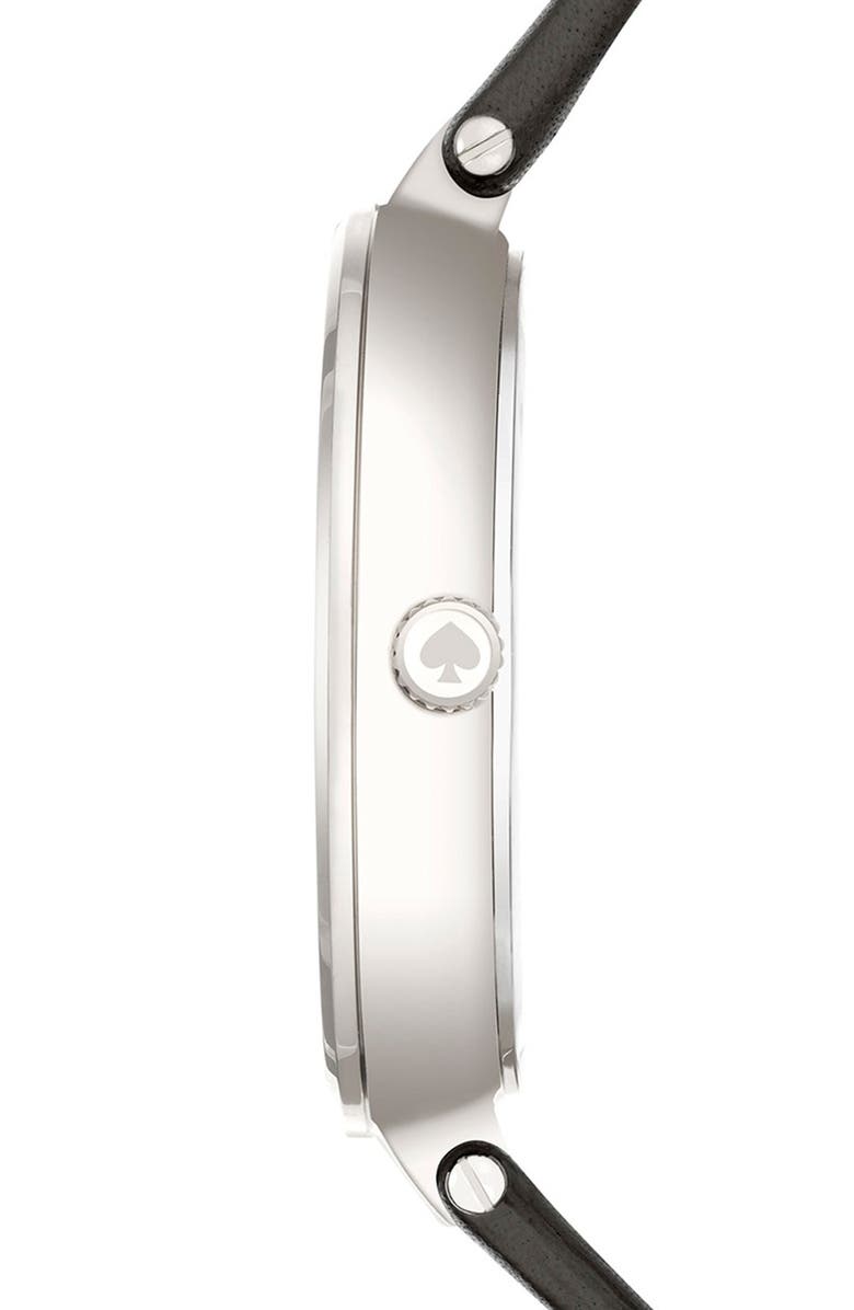 Kate Spade New York 'perry' crystal accent leather strap watch, 38mm, Alternate, color, 