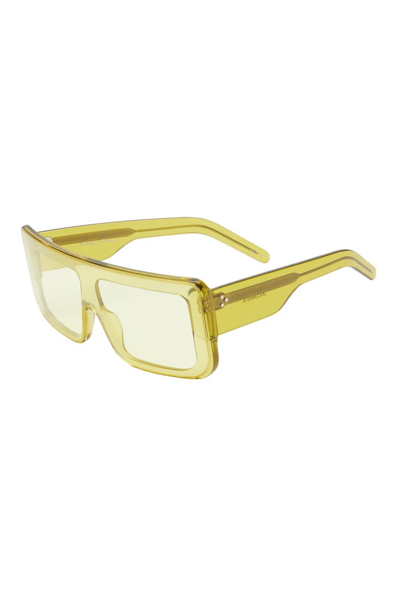 Documenta Flat Top Shield Sunglasses, Alternate, color, ACID TEMPLE/ ACID LENS