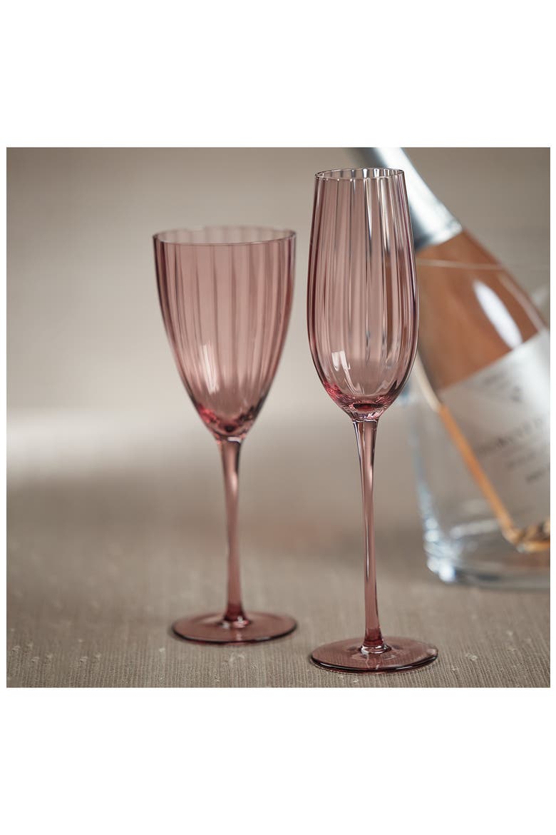 Malden Optic Set of 4 Champagne Flutes, Alternate, color, PURPLE