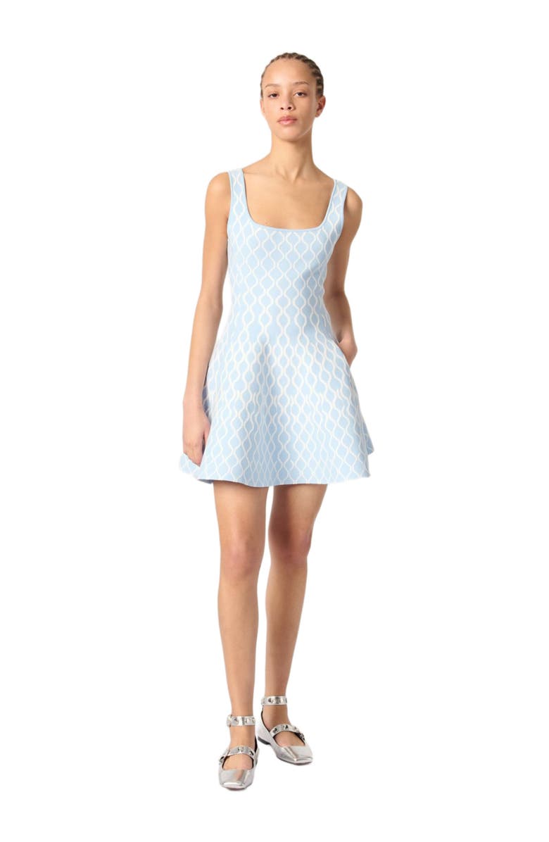 maje Jacquard knit mini dress, Main, color, 