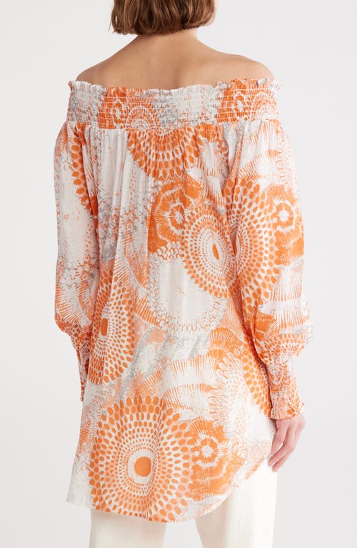Shop Patrizia Luca Off The Shoulder High-low Tunic Shirt