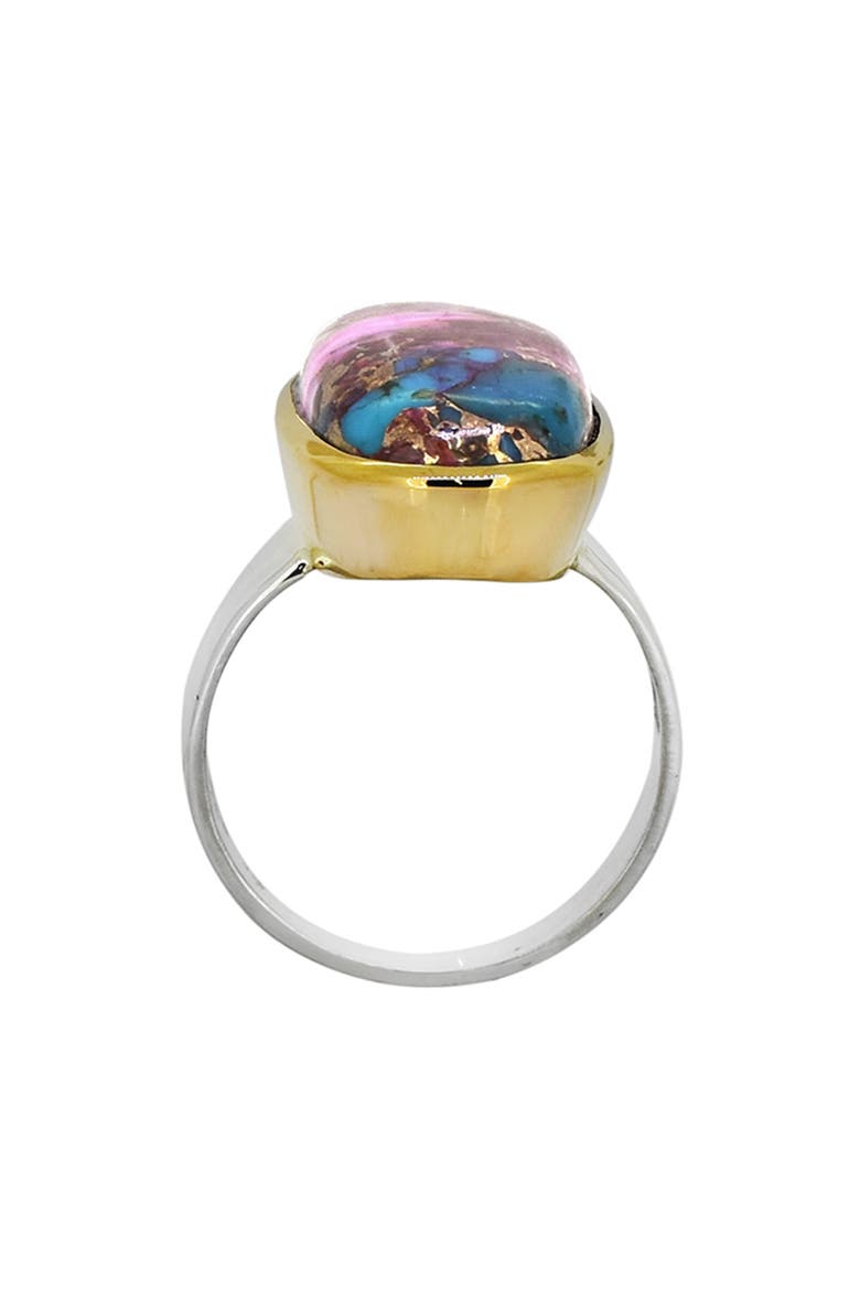 Sterling Silver Pink Oyster Turquoise Ring, Alternate, color, PINK