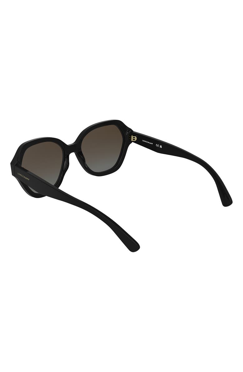 Longchamp Roseau 56mm Gradient Modified Rectangular Sunglasses, Alternate, color,
