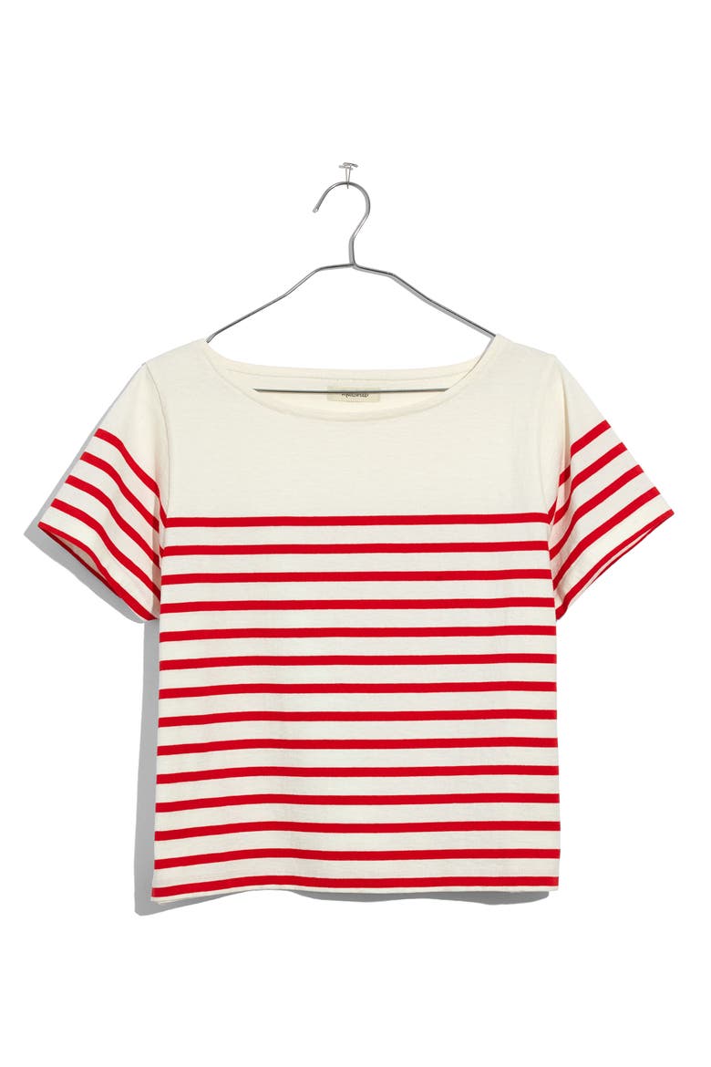 Setlist Boxy Stripe Tee, Alternate, color, RIPE PERSIMMON