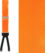 Trafalgar Sutton Solid Color Silk Formal Suspenders | Y-Back, Adjustable Braces