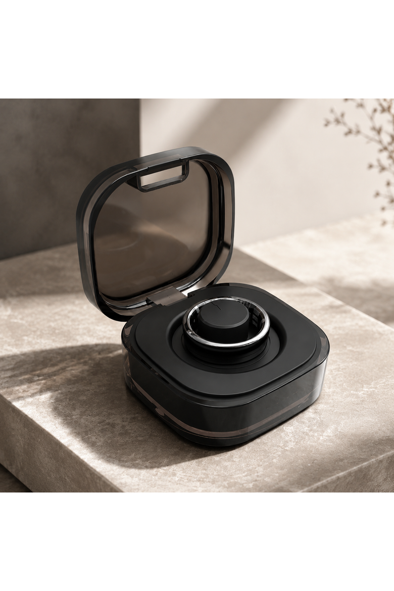Wellness Smart Ring with Charging Base - Size S/M, Alternate, color, Black