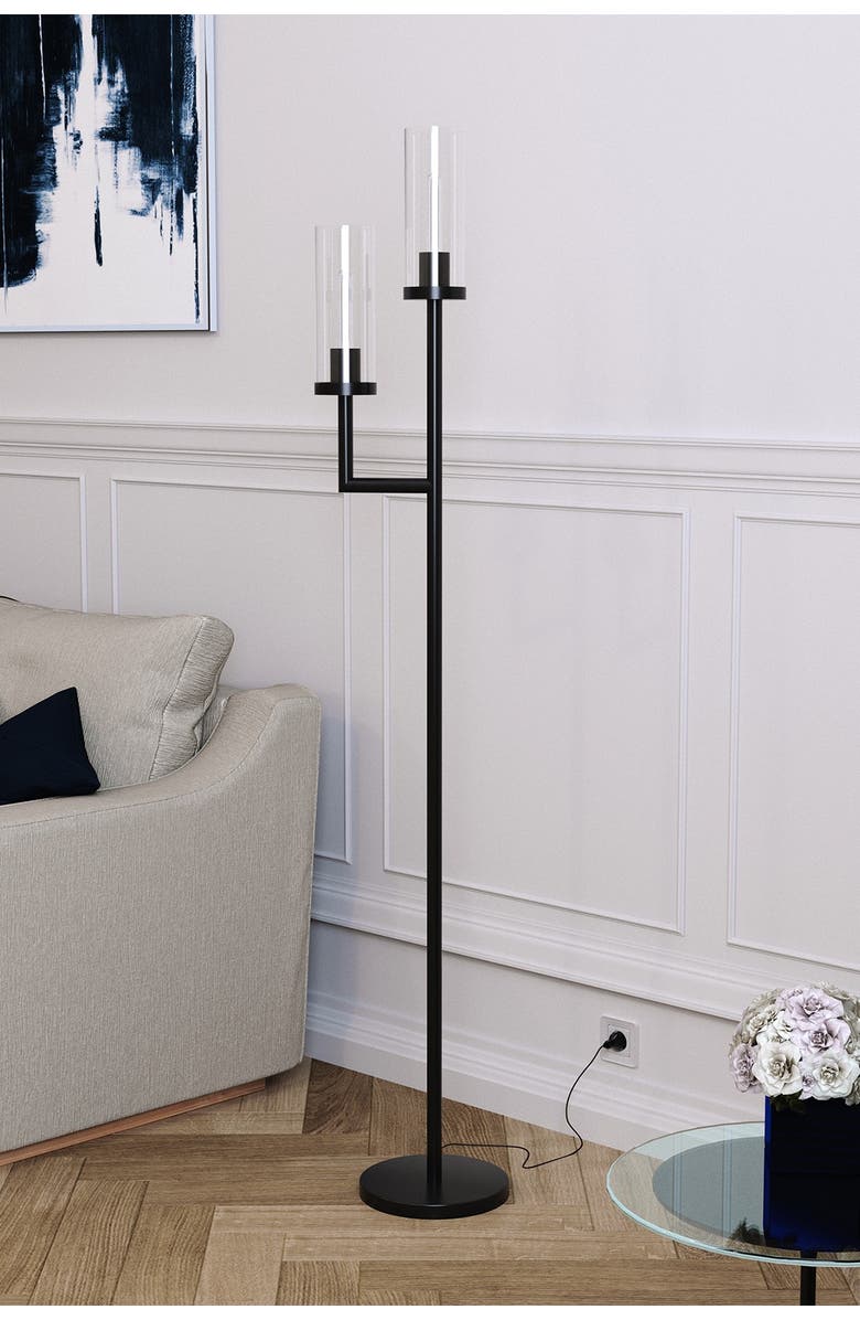 ADDISON AND LANE Basso Floor Lamp with Double Torchiere, Alternate, color,