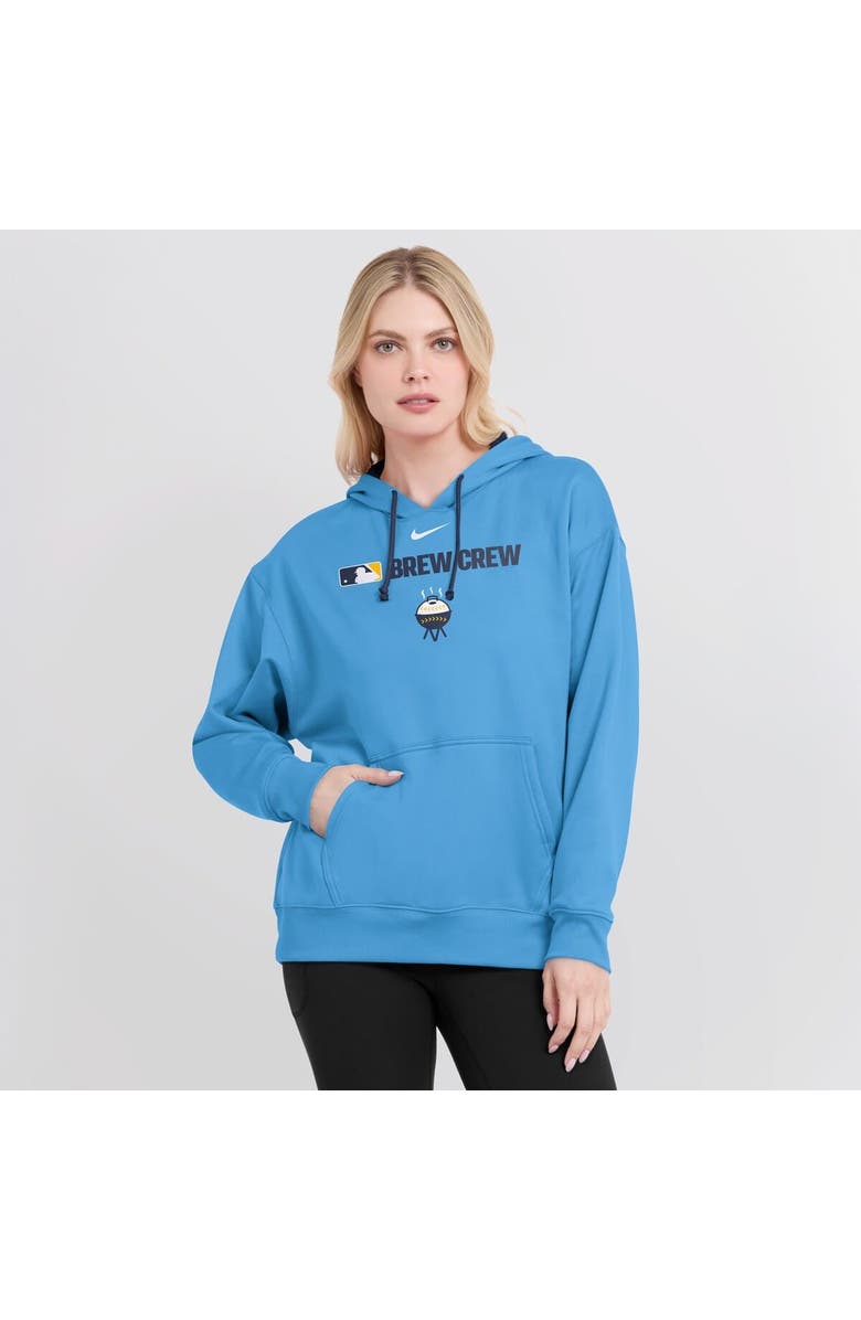 Nike Women's Nike Powder Blue Milwaukee Brewers Authentic Collection City Connect Performance Pullover Hoodie, Alternate, color, Powder Blue