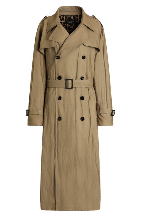 Cotton Blend Trench Coat