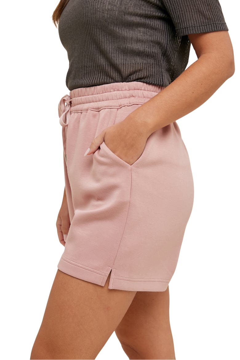 Scuba Sweat Shorts, Alternate, color, MAUVE