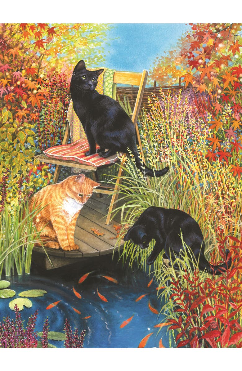 Sunsout Cats and Koi 1000 piece Jigsaw Puzzle for Adults, Alternate, color, Multicolor