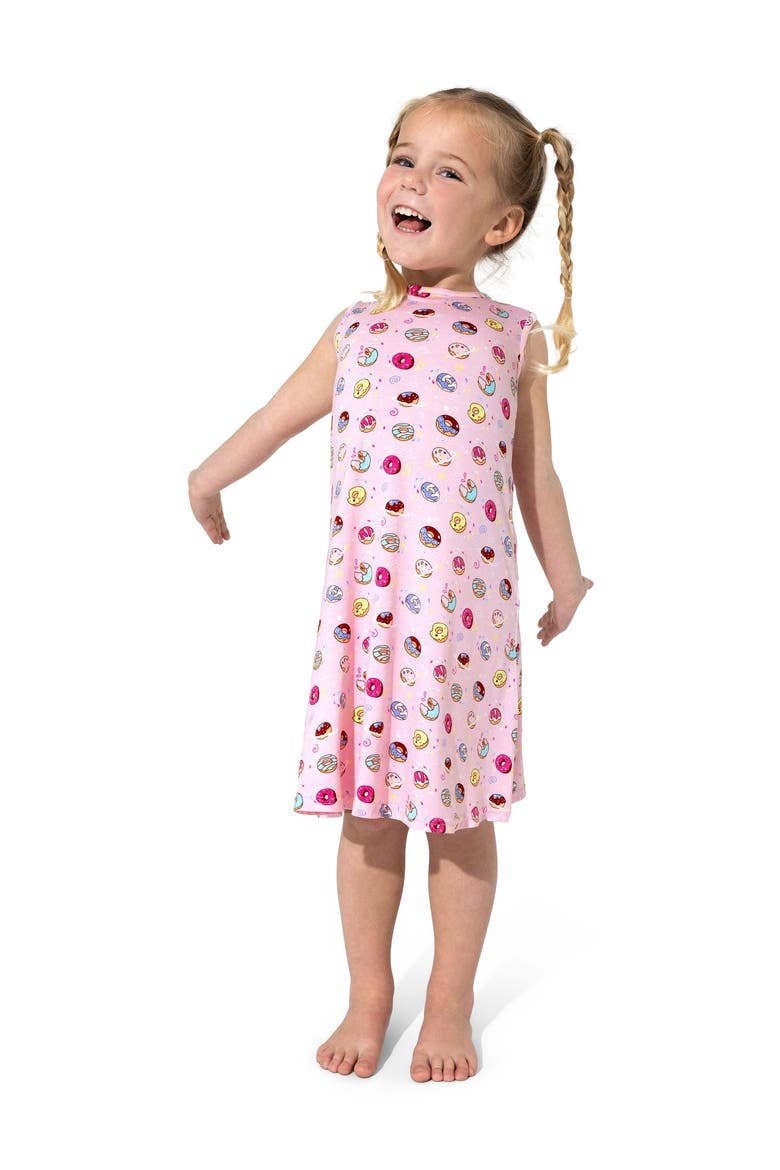 Kids' Pink Space Donut Dress, Alternate, color, Pink Donut
