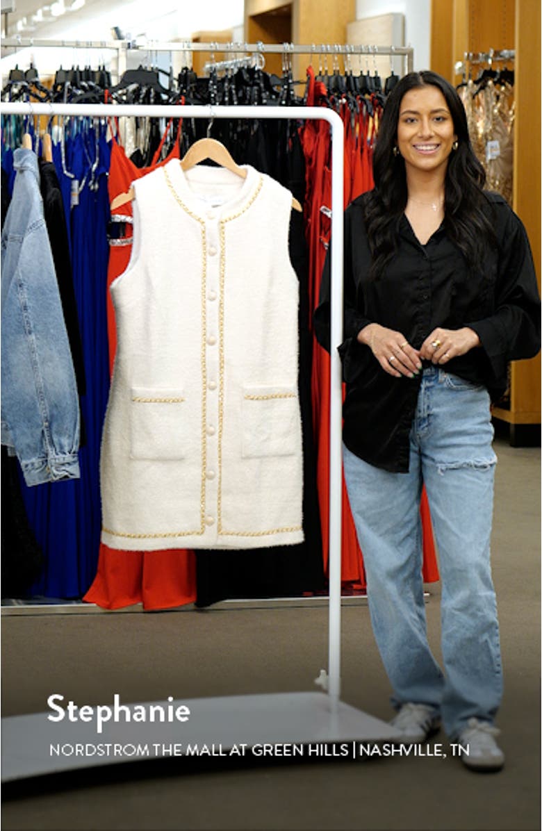 Fuzzy Chain Trim Minidress, sales video thumbnail