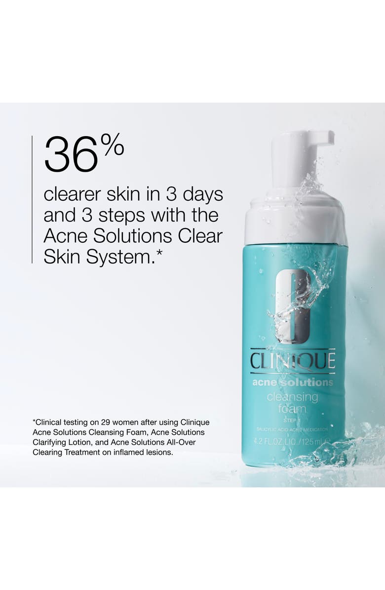 Clinique Acne Solutions<sup>™</sup> Cleansing Foam Face Wash, Alternate, color,