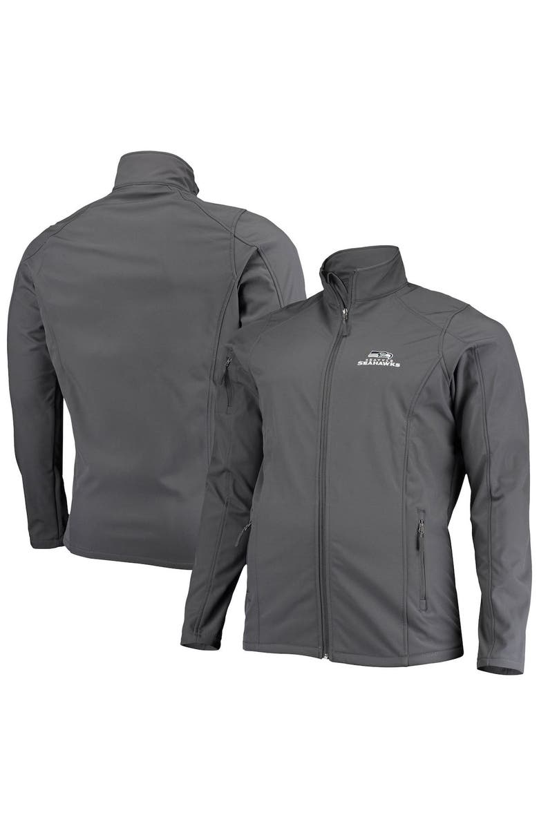 DUNBROOKE Men's Dunbrooke Gray Seattle Seahawks Big & Tall Sonoma Softshell Full-Zip Jacket, Main, color, Gray