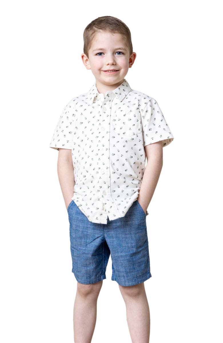 Hope & Henry Boys' Organic Chambray Short, Toddler, Main, color, 