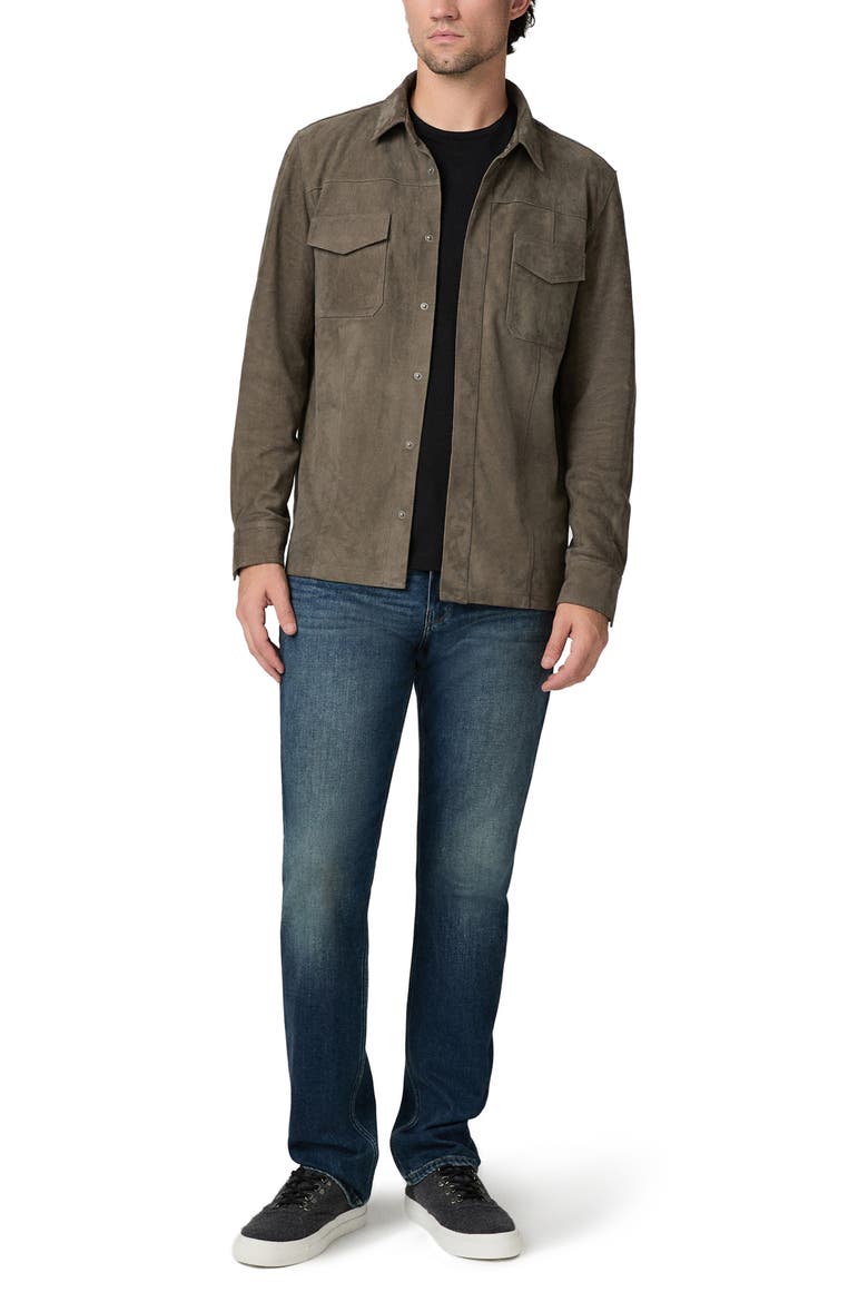 Baltimore Leather Shirt Jacket, Alternate, color, TUNDRA