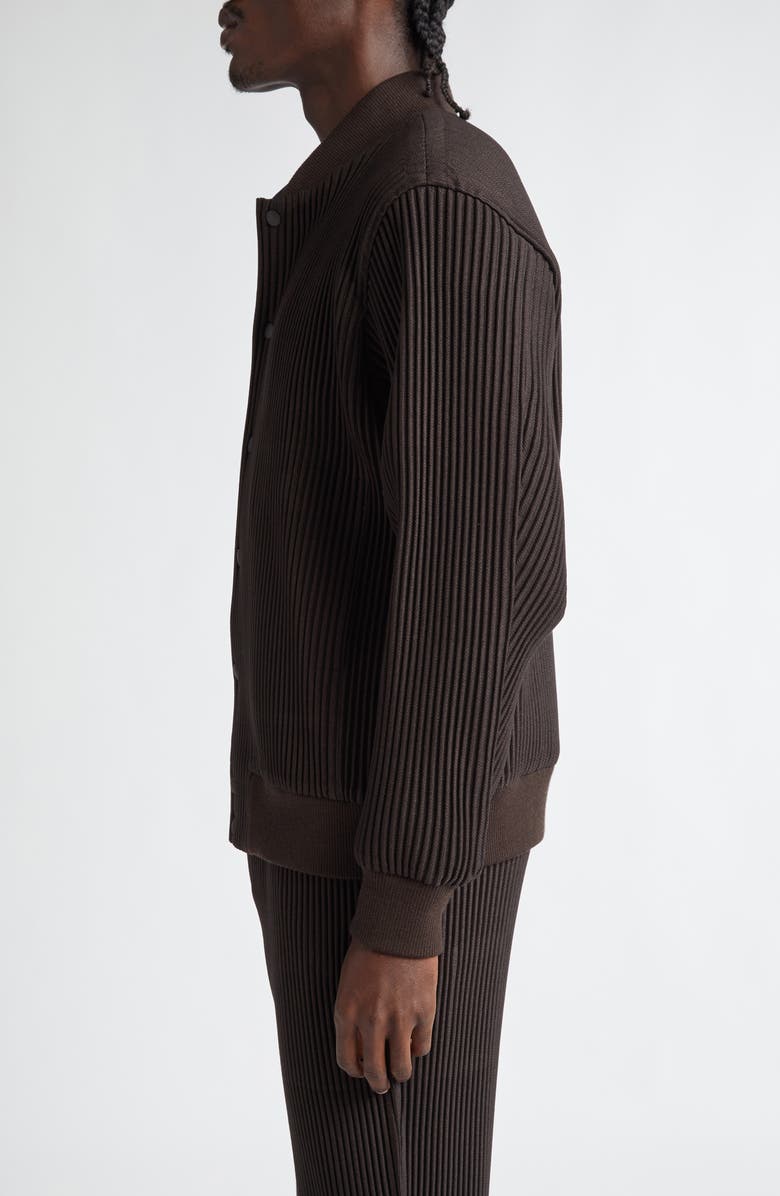 Homme Plissé Issey Miyake Kersey Pleated Bomber Jacket, Alternate, color, 