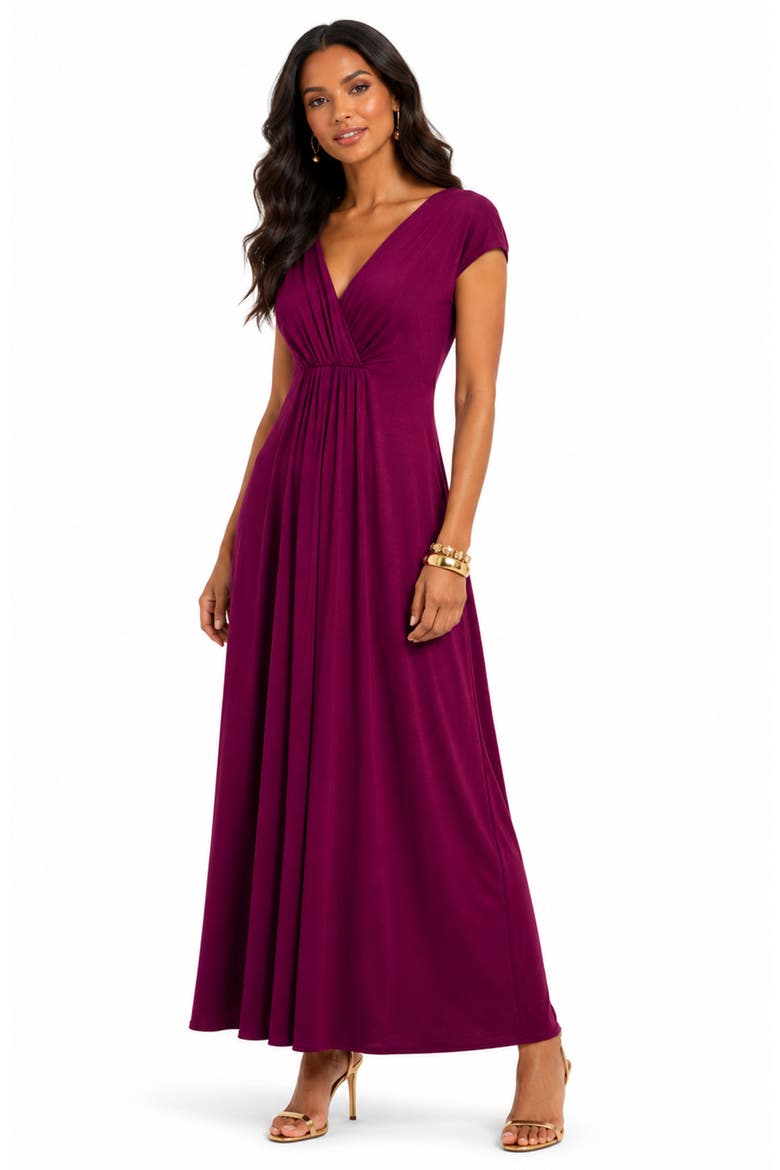 Sophia Maxi Dress, Alternate, color, Plum Wine