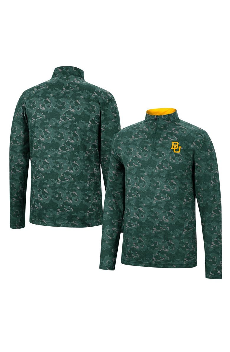 COLOSSEUM Men's Colosseum Green Baylor Bears Tivo Quarter-Zip Jacket, Main, color,