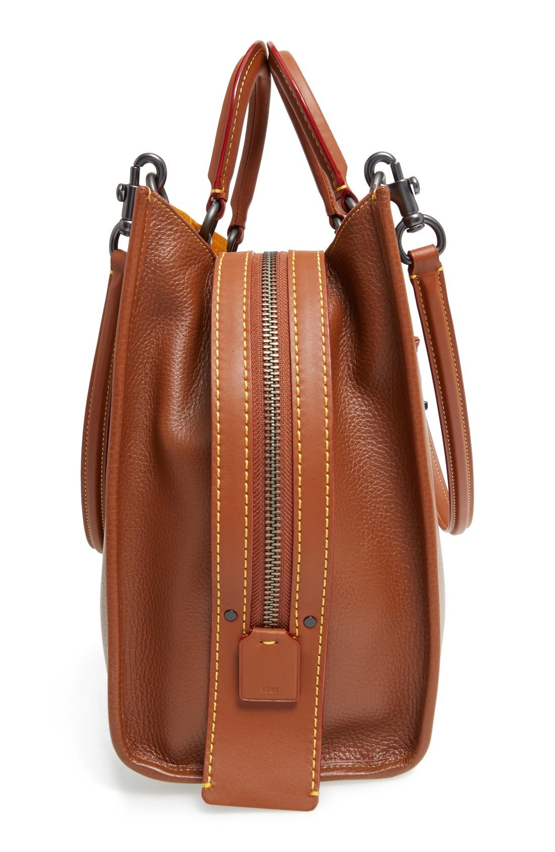 1941 'Rogue 36' Leather Satchel, Alternate, color, 1941 SADDLE