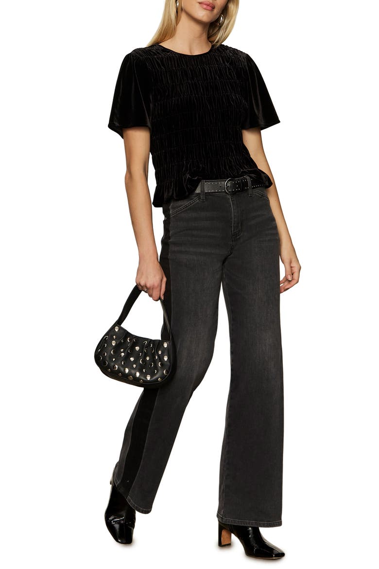 We Belong Together Velvet Top, Alternate, color, BLACK