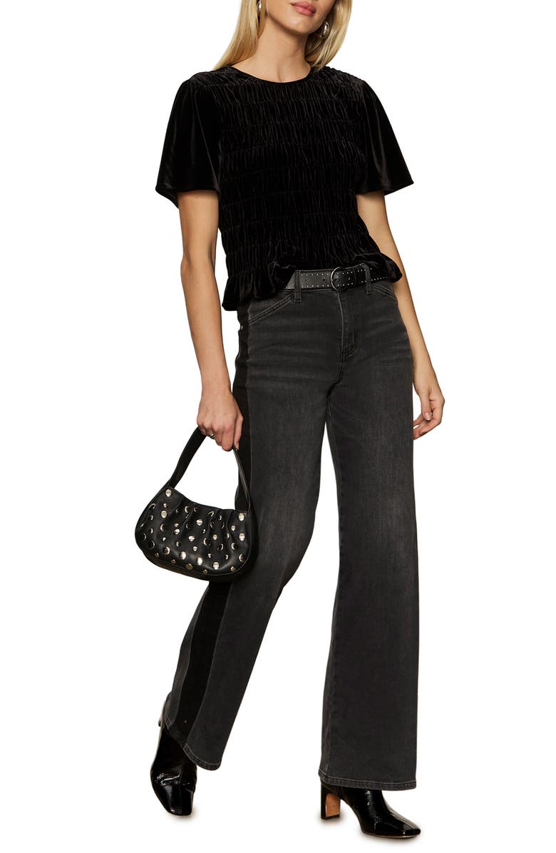 Sanctuary We Belong Together Velvet Top, Alternate, color, Black